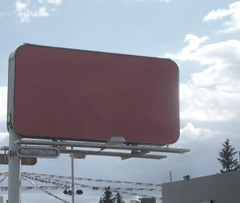 An example of a billboard sign display 