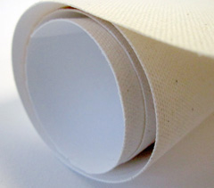 A roll of printable, digital inkjet canvas
