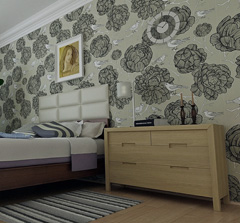 An example of wallpaper used in home decor and design