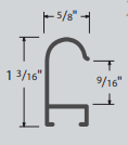 5/8 " width: ideal for small or medium size artworks. Due to its smooth, modern face, this versatile frame suits a wide selection of photographs, paintings and giclée prints.

Nielsen 25-21 Profile
