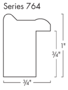 This 3/4 " profile frame features a sleek Thin Stem Classic Panel design in a smooth black finish. Its clean, curved lines and minimalist style create a timeless, modern look that compliments both contemporary and traditional artworks.