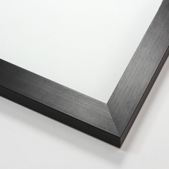 Solid 7/8 " metal frame. This frame is solid mars black. It has a frosted texture covering all sides and reflects dispersed light.

Nielsen n97-21 Profile