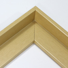 This L-shaped canvas floater frame features a natural finish, with a 1-1/4 " depth for artworks.

*Note: These solid wood, custom canvas floaters are for stretched canvas prints and paintings, and raised wood panels.