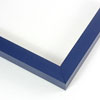 Simple, yet colorful, this molding has a 3/4 " smooth profile. The frame is solid navy blue with a dull satin finish.