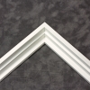 This equal stair step wood floater frame has a matte white finish. The canvas will hover neatly within the simple, modern border.
Give an authentic, fine art display to your favourite gallery wrap canvas Giclée print or oil painting. This size is ideal for .75 to 1 " deep (thin) stretched canvases.
*Note: These solid wood, custom canvas floaters are for stretched canvas prints and paintings, and raised wood panels.