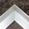 This metal canvas floater picture frame has a smooth, matte Silver finish and flat, narrow (.25 ") face.
Ideal for medium to large size artwork on thick (1-5/8 " deep) stretcher bars. Border gallery wrapped Giclée canvas prints or paintings with this simple, modern frame for an authentic, fine art display.
*Note: These sturdy metal, custom canvas floaters are for stretched canvas prints and paintings, and raised wood panels.
Nielsen mf14-14 Profile