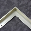 This metal canvas floater picture frame has a smooth silver finish and flat, narrow (.25 ") face.
Ideal for medium to large size artwork on thin (.75 " deep) stretcher bars. Border gallery wrapped Giclée canvas prints or paintings with this simple, modern frame for an authentic, fine art display.
*Note: These sturdy metal, custom canvas floaters are for stretched canvas prints and paintings, and raised wood panels.
Nielsen mf13-14 Profile