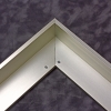 This metal canvas floater picture frame has a smooth, matte silver finish and flat, narrow (.25 ") face.
Ideal for medium to large size artwork on thick (1.5 " deep) stretcher bars. Border gallery wrapped Giclée canvas prints or paintings with this simple, modern frame for an authentic, fine art display.
*Note: These sturdy metal, custom canvas floaters are for stretched canvas prints and paintings, and raised wood panels.
Nielsen mf14-14 Profile