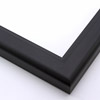 This solid, black satin frame feature a smooth curving outer edge and double stepped inner lip that draws the eye easily toward the artwork.

Protruding 1.125 "es, a distinct division is achieved between art and wall

1.5 " width: ideal for medium artworks. Pair this frame with a bold oil painting for a classic look, or high contrast black and white image for a sharp, modern effect.