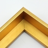 This simple, L-shape canvas floater frame features a narrow face, finished with a brushed gold foil.
Display your favourite gallery wrapped Giclée print or painting with authentic, fine art style. These floater picture frames are ideal for medium and large canvases mounted on thick (1.5 " deep) stretcher bars.
*Note: These solid wood, custom canvas floaters are for stretched canvas prints and paintings, and raised wood panels.