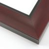 This simple, bold frame features scoop profile with a mahogany-wash that highlights the natural wood grain. The inner lip is stepped down and painted a matte black.

2.75 " width: ideal for large and extra large artworks. Due to it