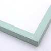 This playful, pale blue-green frame features a flat outer edge, steep scoop profile and smooth matte finish.

1 " width: ideal for smaller artworks. The pastel colour makes this frame a perfect choice for any hard-to-match paintings, photographs or giclee prints.  It is also the best choice for the nursery wall.