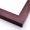 This heavy frame features simple, straight edges and a rich mahogany finish with wood grain details. 

Protruding 1.25 "es, a distinct division is achieved between art and wall. The deep rabbet also provides shadow box properties.

1.5 " width: ideal for medium size images.  The simple, classic nature of this frame, and it