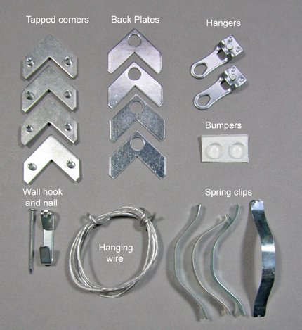 Metal aluminum  sectional picture frame hardware