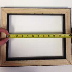 Take a photograph of your frame with the measuring tape across the back