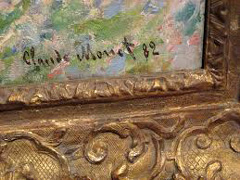 Monet's signature in the bottom right hand corner